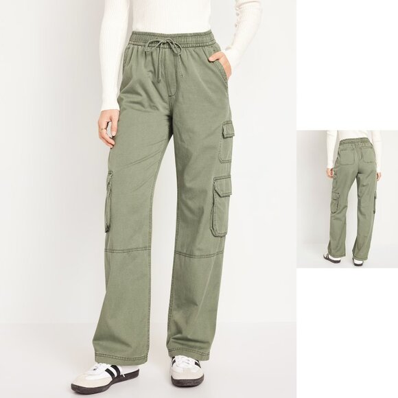 NWT old navy mid rise cargo pants in bare ground (XS) - Picture 1 of 4